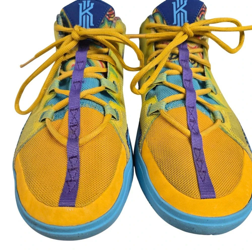 Nike Kyrie Flytrap 6 Kids Basketball Shoes Size Y7 Citron Tint Blue DQ8094-700